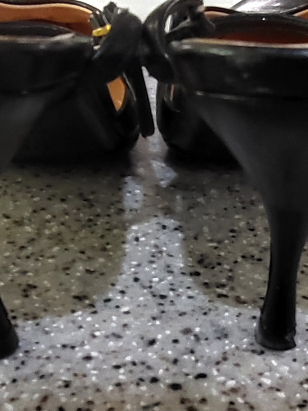 Prada Black Leather Pointed Slingback Heels - Picture 12 of 12